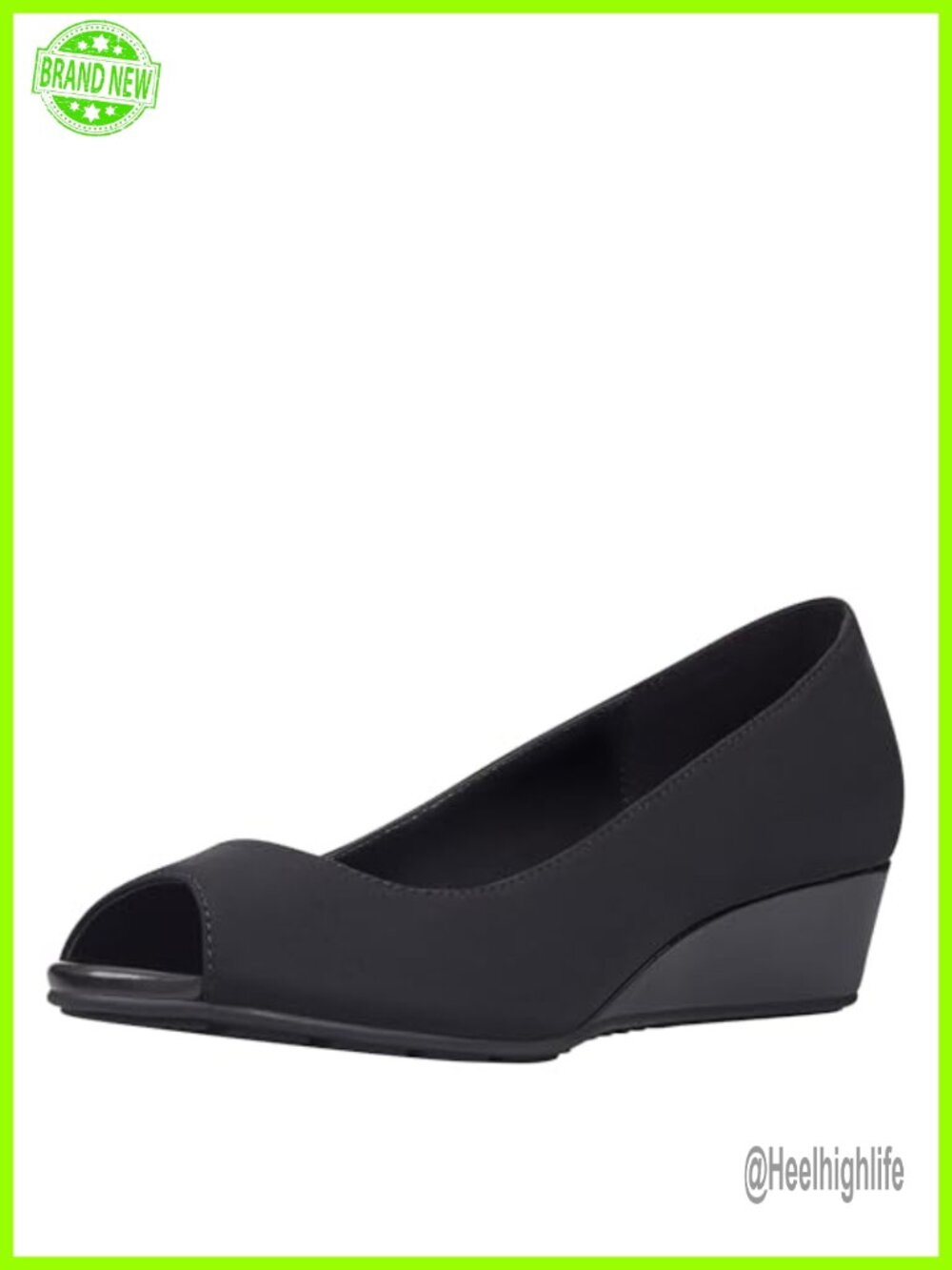 Peep Toe Slip-On Wrapped Wedge Pump Textile Upper Dress Shoe